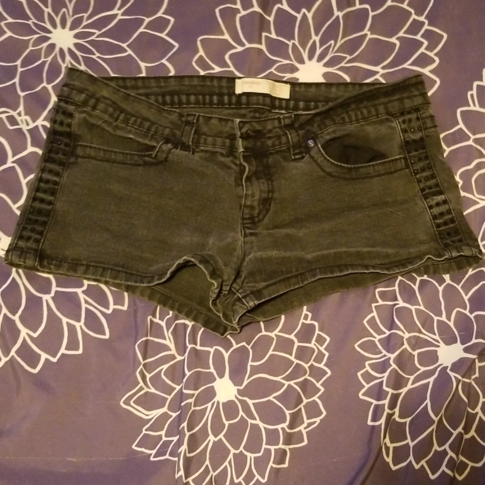 Studded black shorts